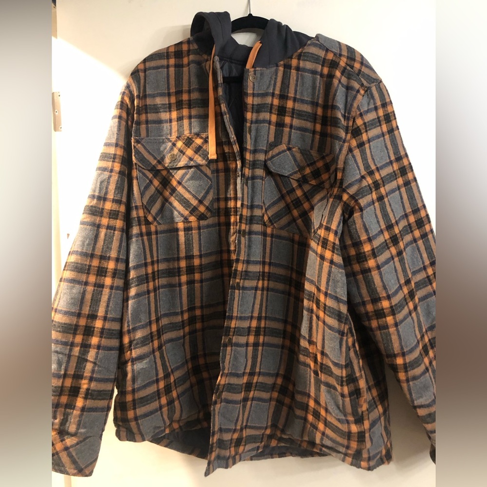 Plaid hoodie jacket